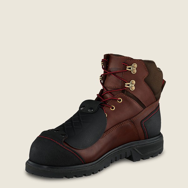 Red Wing Safety Boots Brown/Black - Mens Brnr Xp - 6-inch Waterproof Toe Metguard - 0723-IDRQX